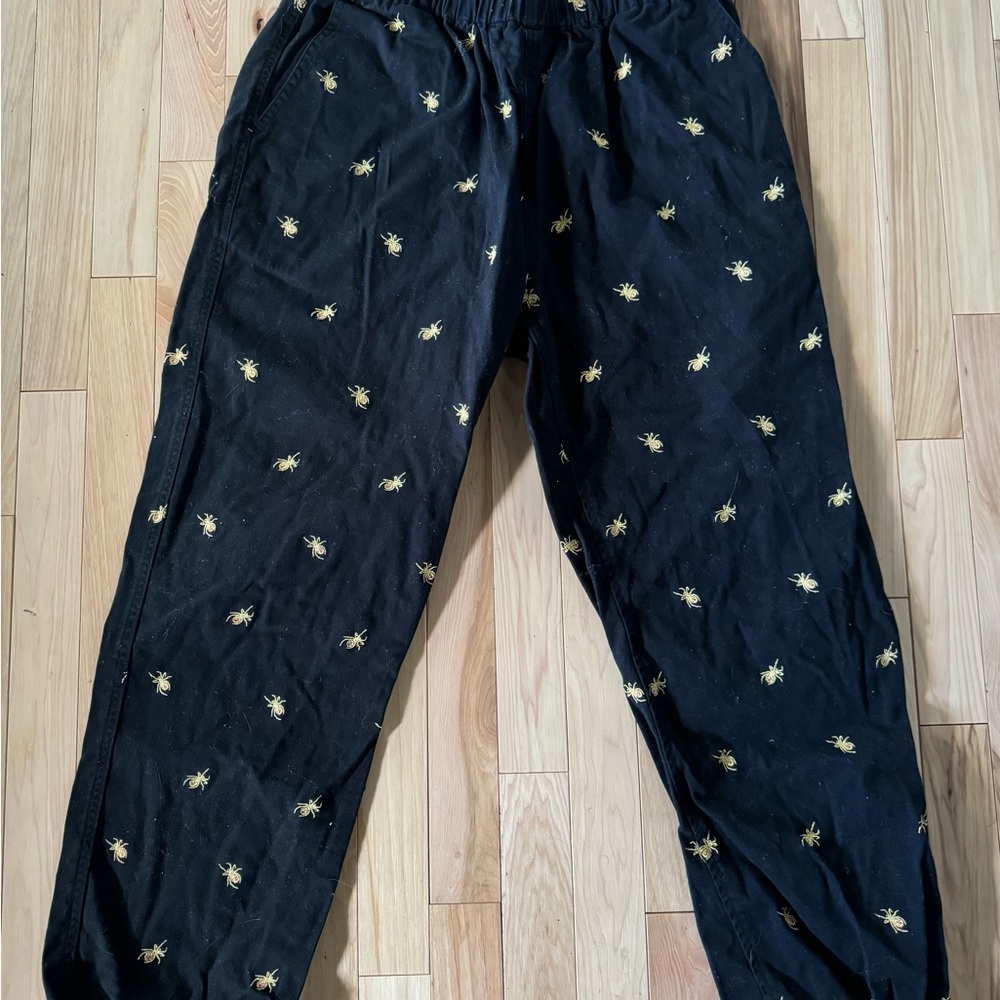Supreme Black and Gold Patterned Joggers